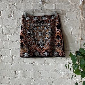 Embroidered Mini Skirt